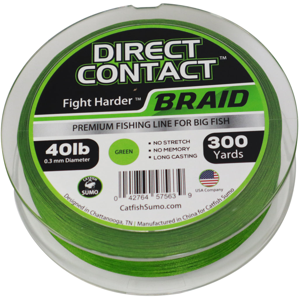 Direct Contact™ Premium Fishing Line for Big Fish, Braid, 300 Yard Spool