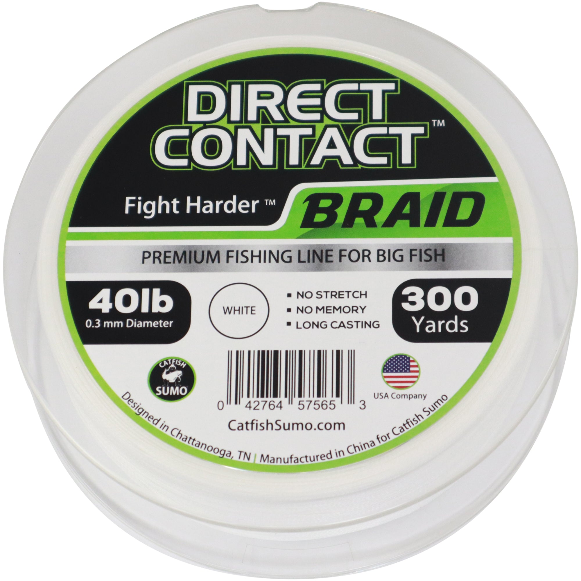 Direct Contact™ Premium Fishing Line for Big Fish, Braid, 300 Yard Spool