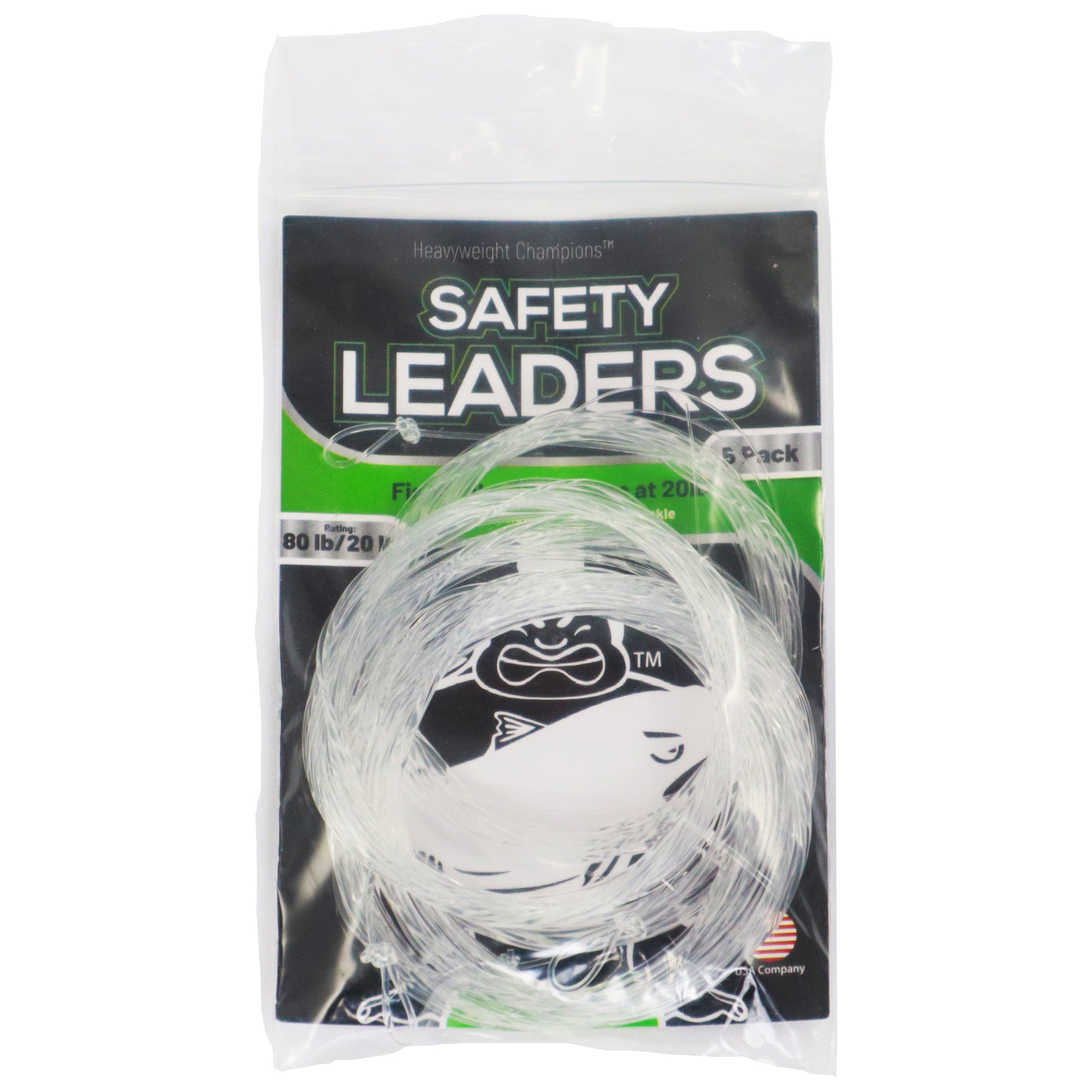 Safety Leaders: Leader Line for Landing Big Catfish (5-Pack