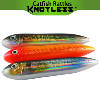 Knotless™ Inline Rattling Line Float for Catfishing Rigs (5 Inches) - Patent Pending