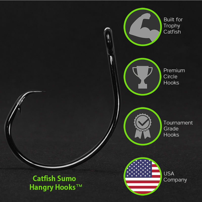 Complete Catfish Rig Tackle Set  Trophy Catfishing Kit with 8/0 Circle  Hooks, Storage Box, Sinker Sliders, Knot Protectors, Swivels, Rattling Line  Float, Nippers and Decal : : Sports, Fitness & Outdoors