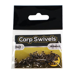 Rolling Carp Micro Swivels (Size 8, 25ct)