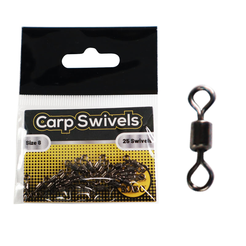 Rolling Carp Micro Swivels (Size 8, 25ct)