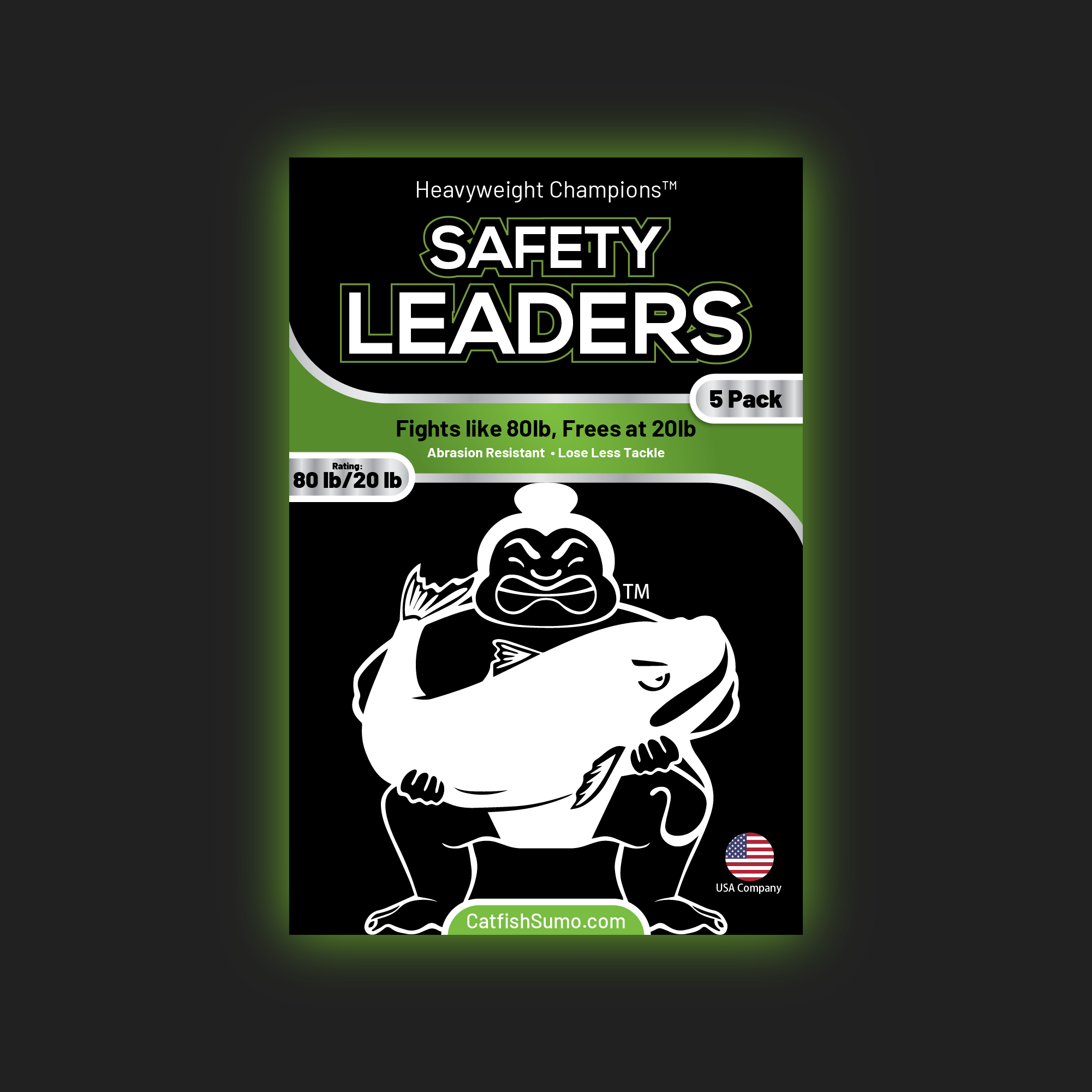 Safety Leaders: Leader Line for Landing Big Catfish (5-Pack)