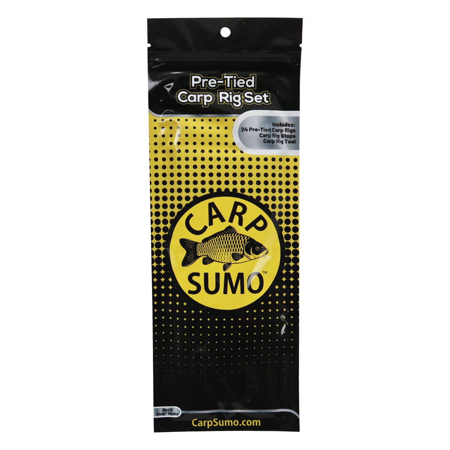 Pre-Tied Carp Rig Set (24 Rigs, Stops, Tool)