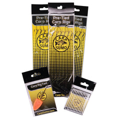 Pre-Tied Carp Rig Set (24 Rigs, Stops, Tool)