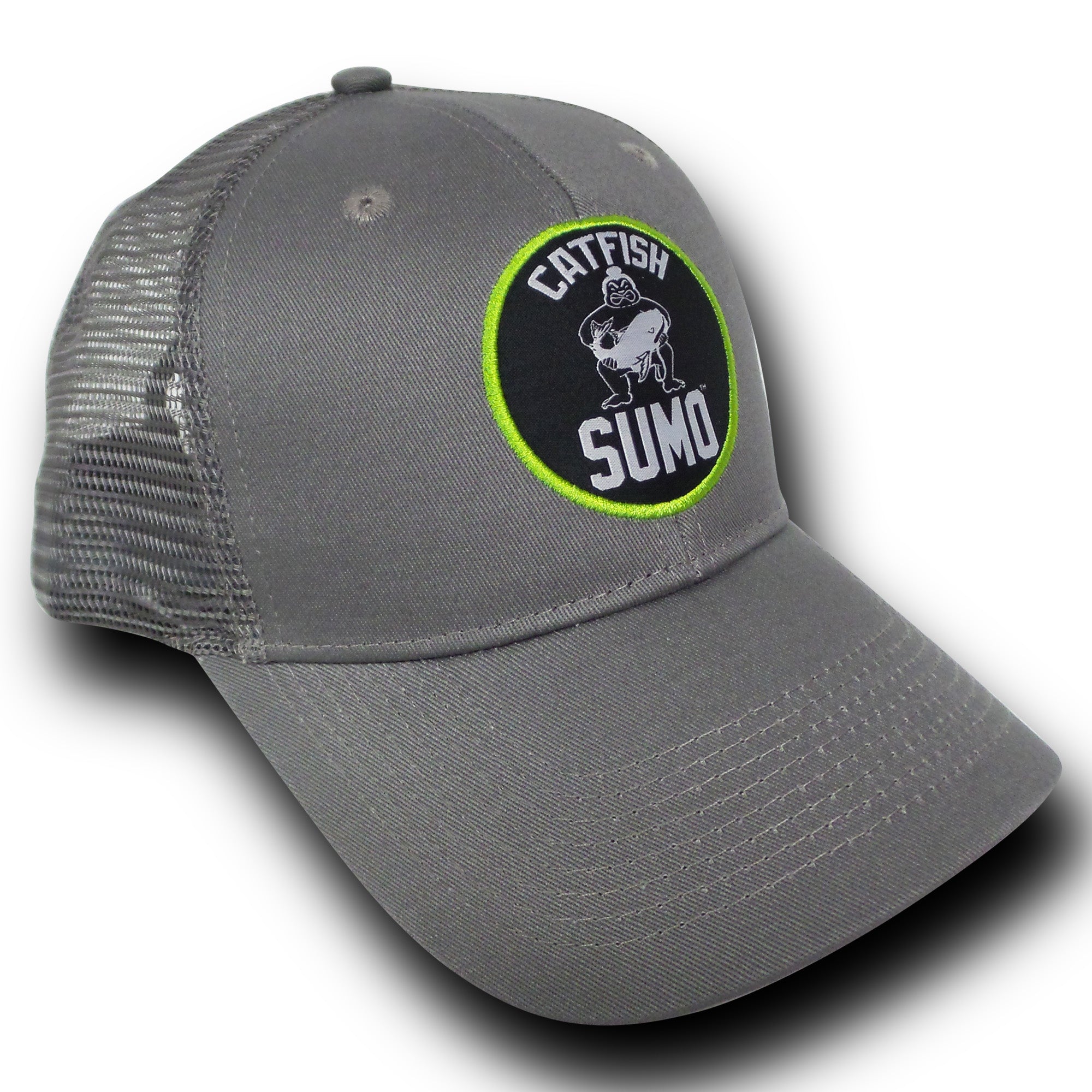 Catfish Sumo Snapback Trucker Hat - Gray Front/Gray Mesh