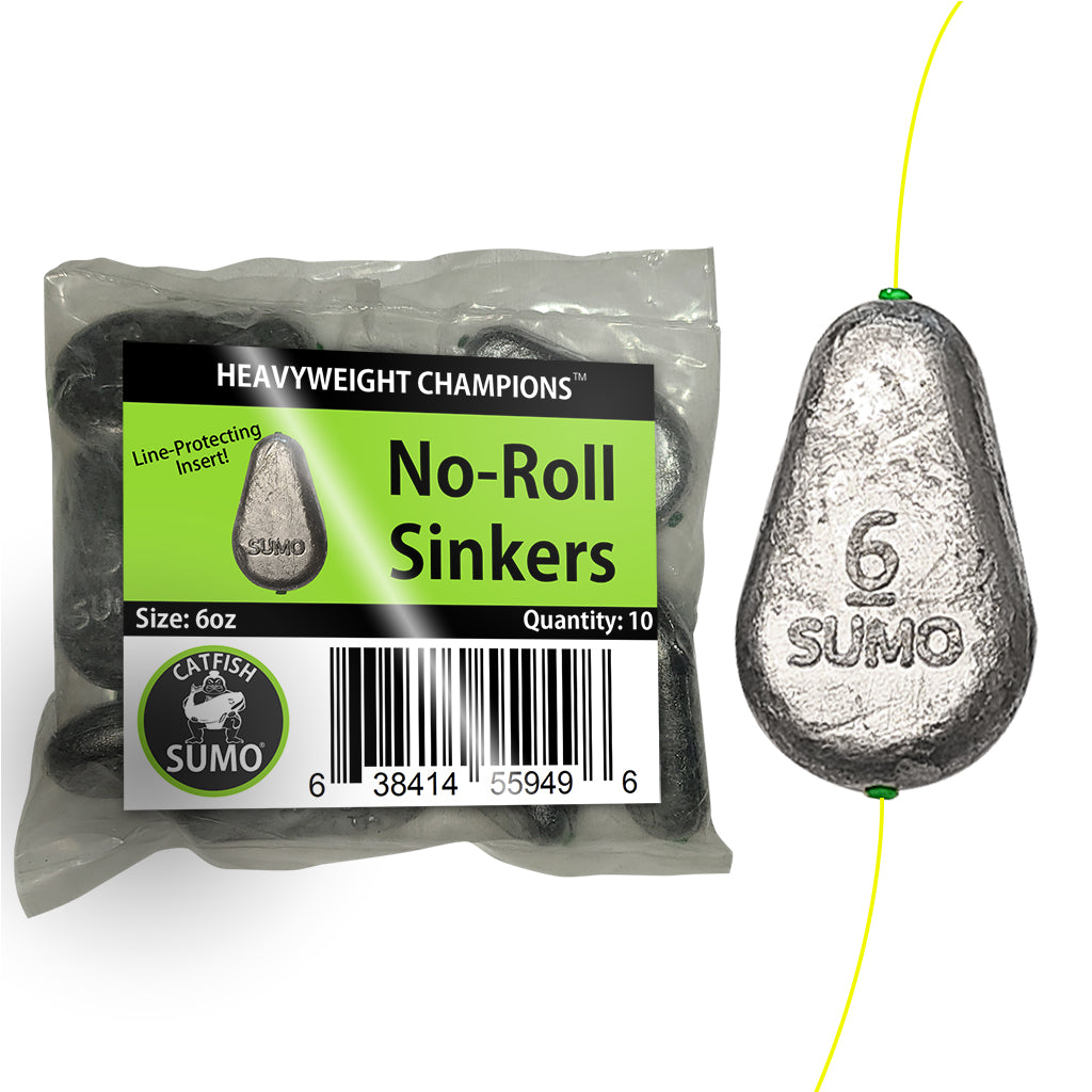 No-Roll Sinker with Line-Protecting Inserts to Guard Against Damage, Size: 6oz (10 Pack)