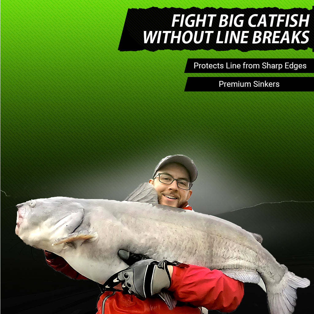 Egg Sinker with Line-Protecting Inserts to Guard Against Damage – Catfish  Sumo