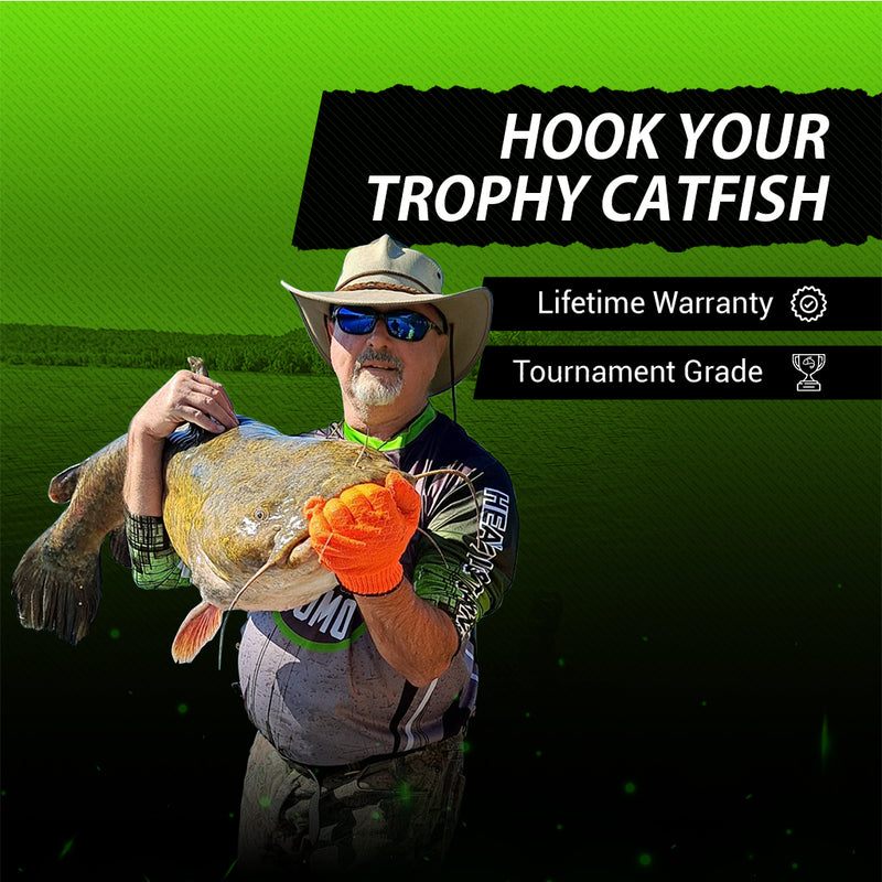Hangry Hooks™, Premium Circle Hooks for Trophy Catfish – Catfish Sumo