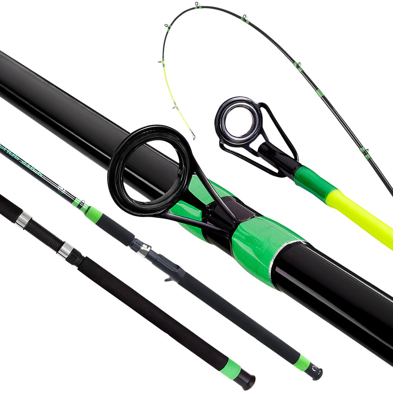 Catfish Fishing Rod And Reel Combo, 2-Piece Spinning Combo, Durable  Graphite & Glass Blanks Fishing Pole For Crappie-Yellow-5.9ft And 2000  Spinning