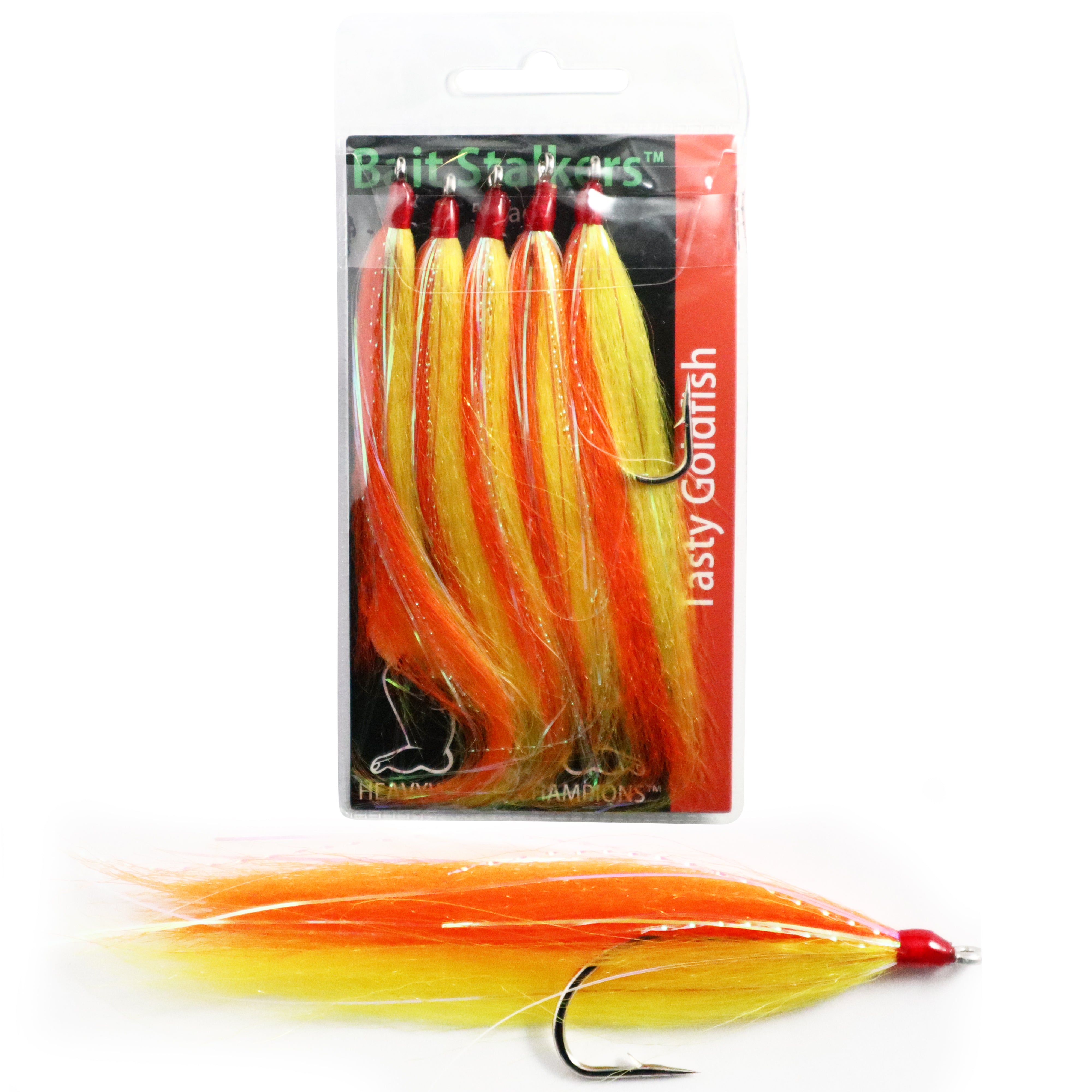 Bait Stalkers: Stinger Flies to Catch Extra Catfish, 5-Pack, Gold