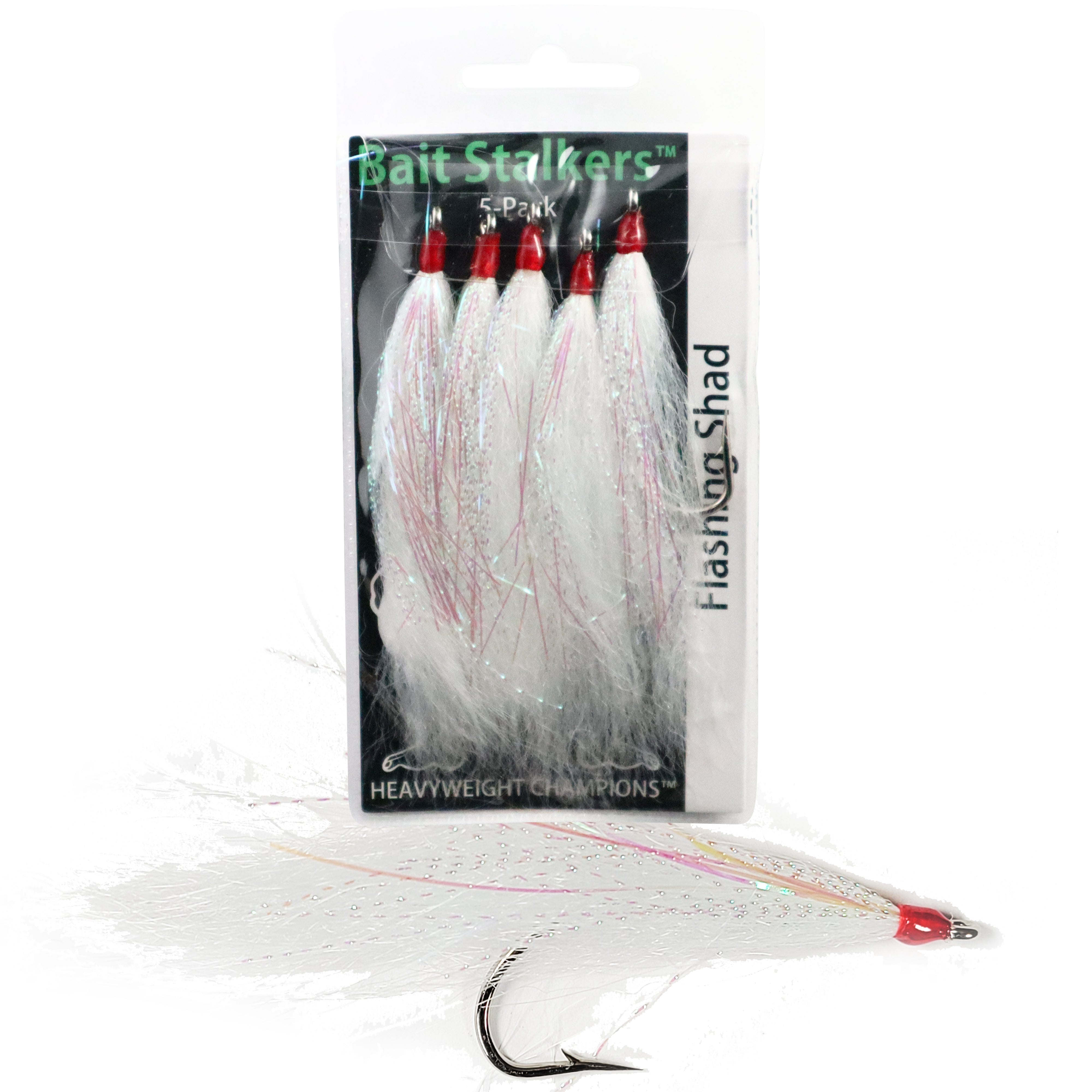 Bait Stalkers: Stinger Flies to Catch Extra Catfish, 5-Pack, Gray