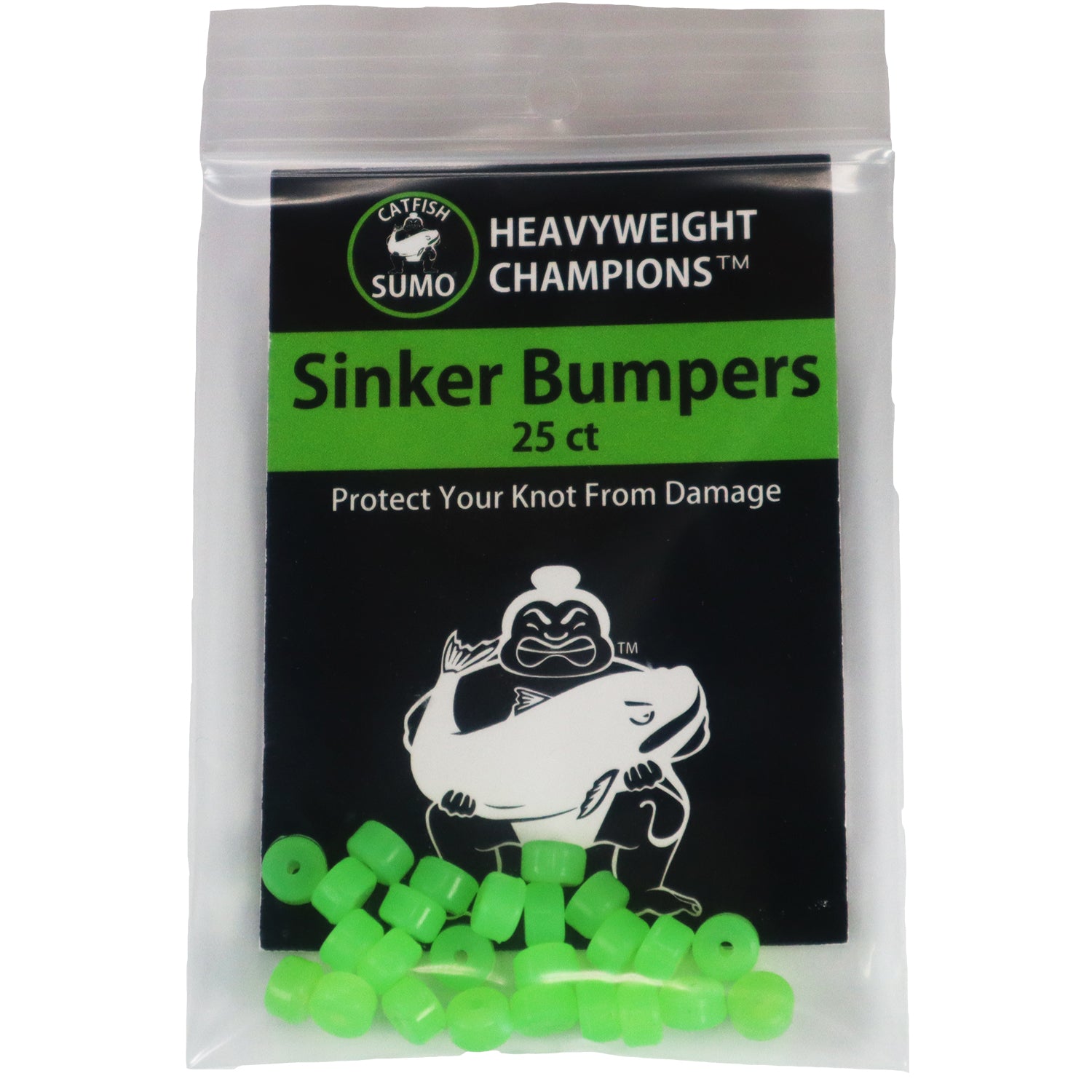 Line Protection Kit | Sinkers, Sliders, Bumpers | 12-Pack | Catfish Sumo, Sinker Bumpers Only (25ct)