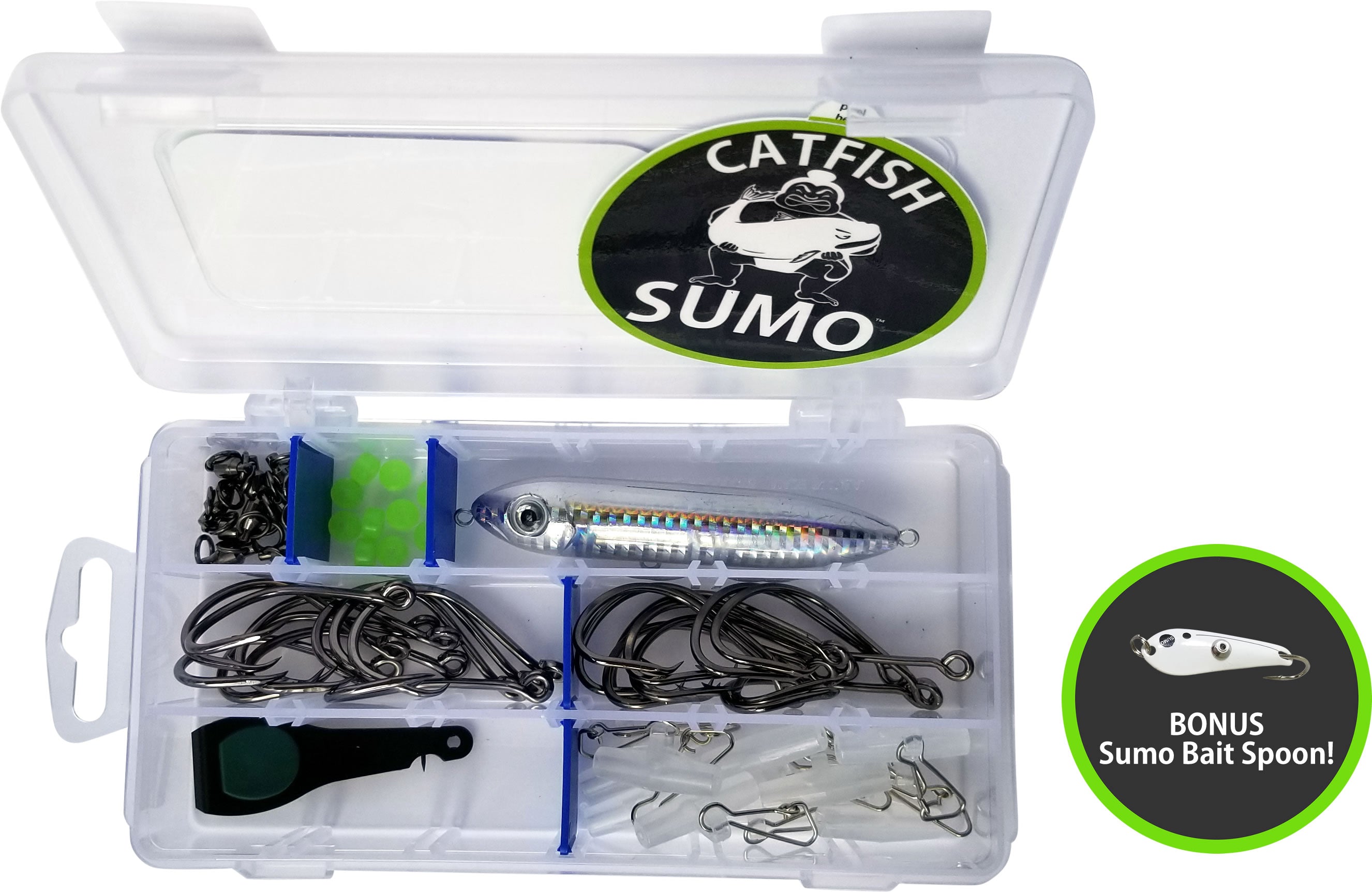 Complete Trophy Catfishing Starter Kit - 55 Pieces for Catching Your First Trophy Catfish, Silver