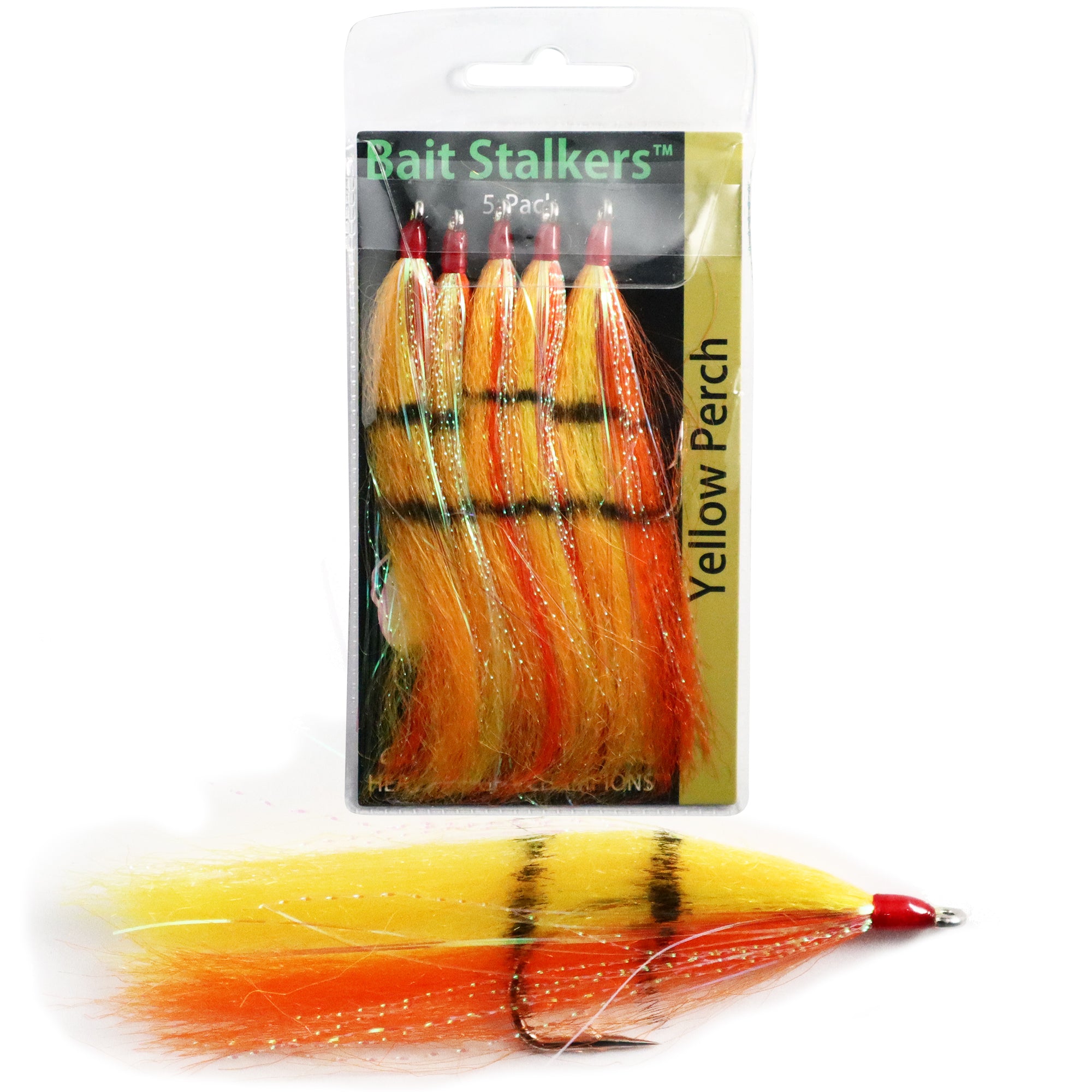 Bait Stalkers: Stinger Flies to Catch Extra Catfish, 5-Pack, Yellow